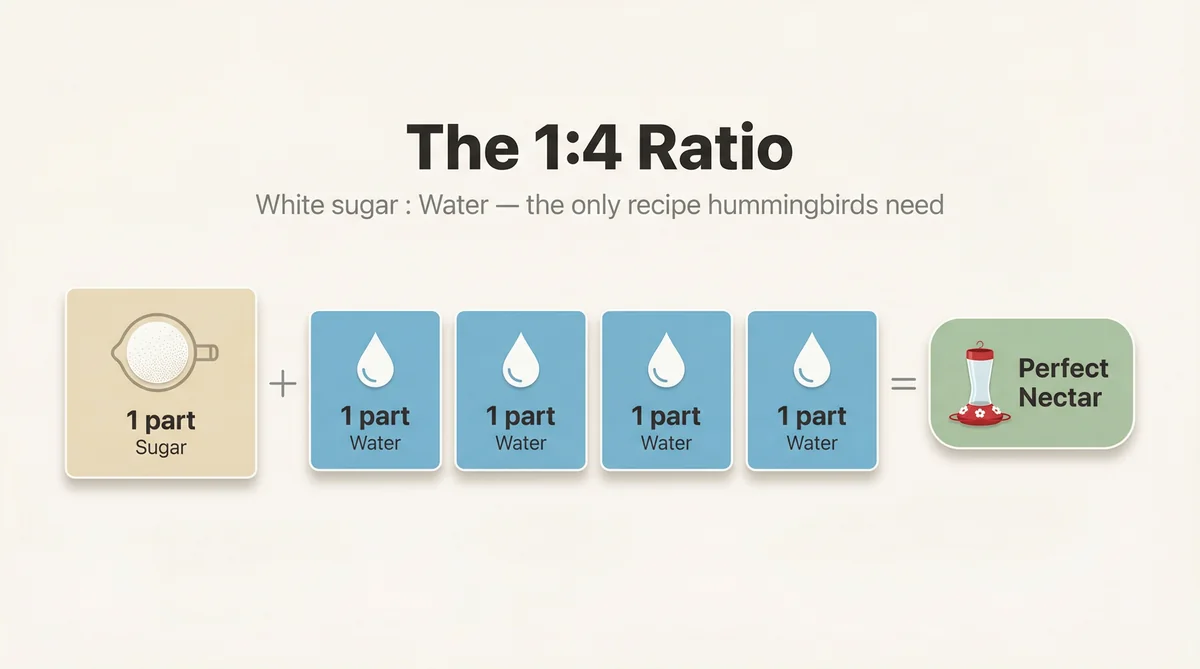 Hummingbird Food Recipe: Perfect Sugar to Water Ratio