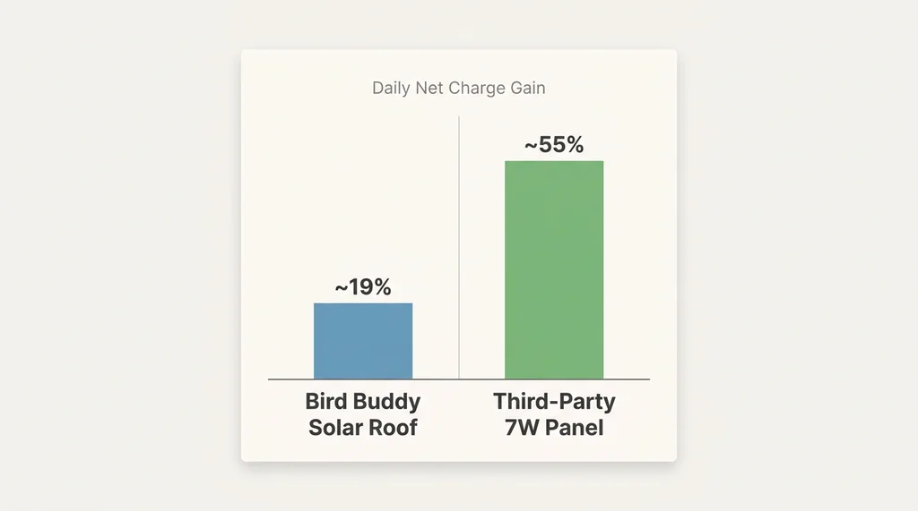 Diagram showing Bird Buddy solar roof cable routing and camera module connection